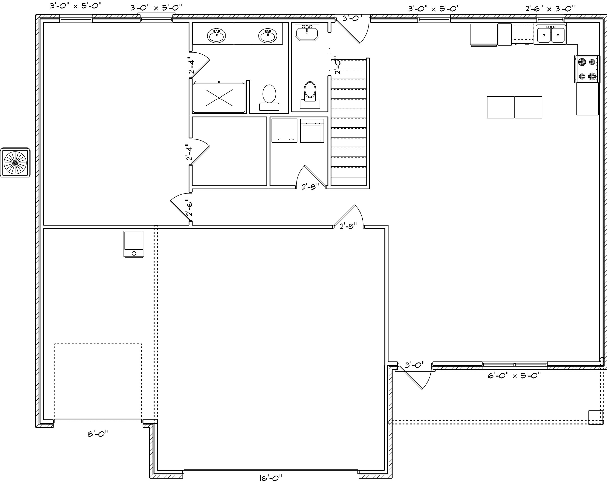 Kansas Plus First Floor floor plan layout — Sterchi Homes new construction in Fieldstone